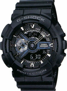 楽天MDCギフトカシオ Gショック G-SHOCK スポーツウォッチ 20気圧防水 デジタル アナログ 腕時計 g-shock （GA-110-1BJF） 速度計測機能 1/1000秒 ストップウォッチ カウントダウンタイマー LED ライト付き ランニングウォッチ カシオ CASIO マラソン ランニング 時計