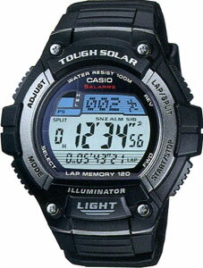 カシオ スポーツウォッチ 10気圧防水 ソーラー メンズ デジタル 腕時計 (WSD11AUP-302) ワールドタイム アラーム カレンダー ストップウォッチ カウントダウンタイマー 120ラップ LEDライト付き ソーラー ランニングウォッチ CASIO 海外限定 マラソン ランニング 時計