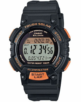カシオ スポーツウォッチ 10気圧防水 ソーラー レディース デジタル 腕時計 文字盤 見やすい 液晶表示 SD15JLP-202BKOR 120ラップ ストップウォッチ カウントダウンタイマー LED ライト付き ラ…