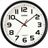カシオ電波時計壁掛け時計コンパクトアナログ掛け時計おしゃれなブラック黒ケース(CL15JU60)シンプルで見やすいアラビア数字CASIO小型電波掛時計