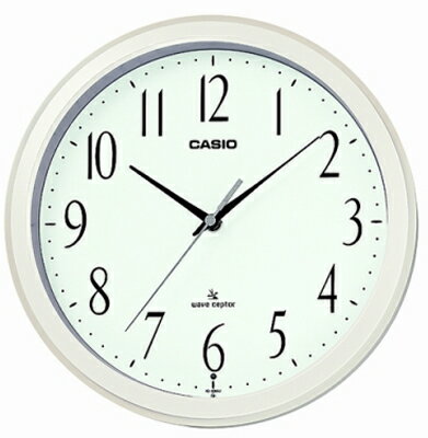 カシオ 電波時計 壁掛け時計 アナログ 掛け時計 おしゃれな ホワイト 白 文字盤 CL15JU62 シンプル 見やすい アラビア数字 秒針 音がしない 秒針停止機能 CASIO 電波掛時計 静かな ウォールク…