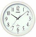 カシオ 電波時計 壁掛け時計 アナログ 掛け時計 おしゃれな ホワイト 白 文字盤 (CL15JU62) シンプル 見やすい アラビア数字 秒針 音がしない 秒針停止機能 CASIO 電波掛時計 静かな ウォールクロック