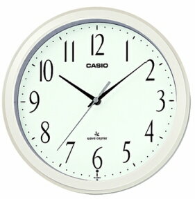 カシオ 電波時計 壁掛け時計 アナログ 掛け時計 おしゃれな ホワイト 白 文字盤 (CL15JU62) シンプル 見やすい アラビア数字 秒針 音がしない 秒針停止機能 CASIO 電波掛時計 静かな ウォールクロック