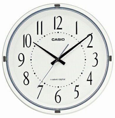 カシオ 電波時計 壁掛け時計 アナログ 掛け時計 おしゃれな ホワイト 白（CL15JU65WHT）見やすい アラビア数字 CASIO 電波掛け時計 ウォールクロック