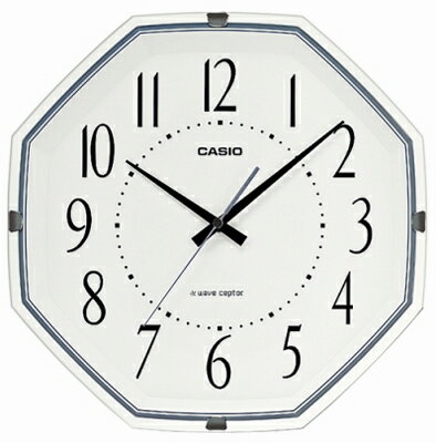 カシオ 電波時計 壁掛け時計 アナログ 掛け時計 おしゃれな ホワイト 白（CL15JU67WHT）見やすい アラビア数字 CASIO 電波掛け時計 ウォールクロック