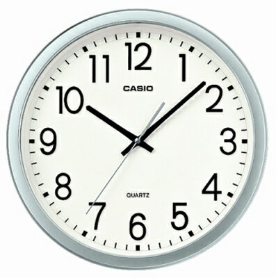 カシオ 壁掛け時計 アナログ 掛け時計 見やすい アラビア数字 シルバー 銀 ケース（SCL16MA06SLV）ホワイト 白 文字盤 CASIO 3針 ANALOG CLOCK 秒針の音がしない 掛時計 静かな インテリアクロック