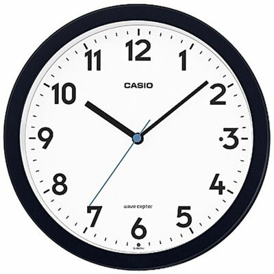 カシオ 電波時計 壁掛け時計 アナログ 掛け時計 おしゃれな ブラック 黒 アラビア数字 (CL18MR02) ホワイト 白 文字盤 見やすい LED ライト付き 秒針 音がしない CASIO 小型 電波掛時計 コンパクト 静かな ウォールクロック 置き時計になる自立スタンド付き
