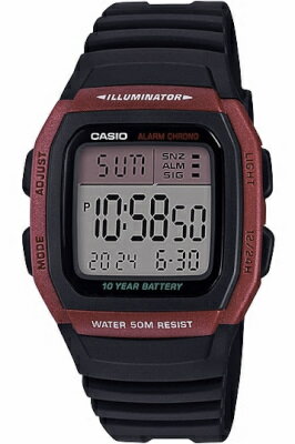 カシオ スポーツウォッチ 5気圧防水 メンズ デジタル 腕時計 おしゃれな レッド 赤 (SDW19MYP-103) デュアルタイム ストップウォッチ 10年電池 LEDライト付き CASIO 海外限定 マラソン ランニング 時計 アウトドアウォッチ