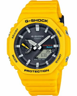 楽天MDCギフトカシオ G-SHOCK スポーツウォッチ 20気圧防水 メンズ デジタル アナログ 腕時計 おしゃれな イエロー 黄色 （GA-B2100C-9AJF） ストップウォッチ タイマー モバイルリンク機能 LED ライト付き ランニングウォッチ カシオ マラソン ランニング 時計