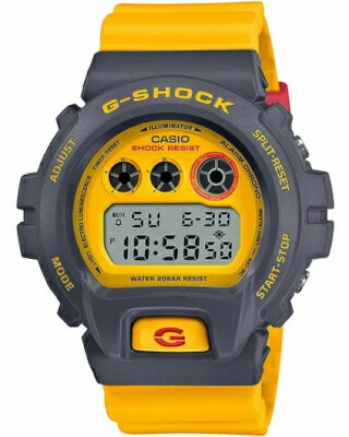 カシオ G-SHOCK スポーツウォッチ 20気圧防水 メンズ デジタル 腕時計 Gショック 限定モデル (DW-6900Y-9JF) ストップウォッチ カウントダウンタイマー EL ライト付き ランニングウォッチ カシオ マラソン ランニング 時計 アウトドアウォッチ