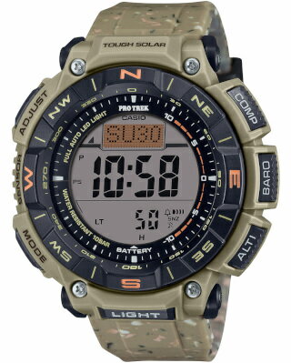 カシオ スポーツウォッチ 10気圧防水 ソーラー メンズ デジタル 腕時計 文字盤 見やすい 方位計 温度計 気圧計 高度計 ストップウォッチ タイマー LED ライト付き 登山 時計 PRG-340SC-5JF ラ…