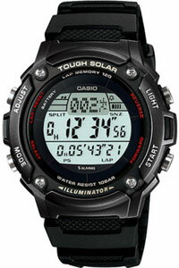 カシオ スポーツウォッチ 10気圧防水 メンズ ソーラー デジタル 腕時計(SD10AUP-502B) ランニングウオッチ ストップウォッチ カウントダウンタイマー 120ラップ LEDライト付き ソーラー ランニングウォッチ 海外限定 マラソン ランニング 時計