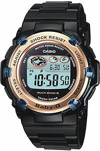 カシオ スポーツウォッチ BABY-G 電波時計 20気圧防水 デジタル ソーラー電波 腕時計 ブラック 黒 (BGR-3003-1JF) 電波ソーラー ストップウォッチ カウントダウンタイマー EL ライト付き ランニングウォッチ カシオ マラソン ランニング 時計 アウトドアウォッチ