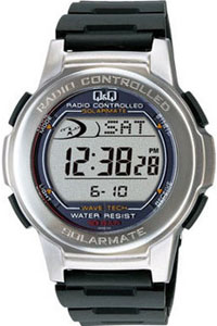シチズン 電波時計 スポーツウォッチ 10気圧防水 メンズ デジタル ソーラー電波 腕時計 （MHBQ10-002）電波ソーラー ストップウォッチ LEDライト付き ランニングウォッチ Q&Q CITIZEN マラソン ランニング 時計