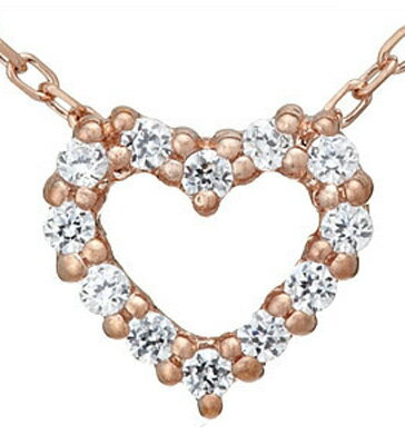 ピュアデイズ レディース ネックレス シルバー 銀 ハート ペンダント ピンクゴールド カラー（PDP-015）ネックレス pure days ジュエリー キュービックジルコニア アクセサリー