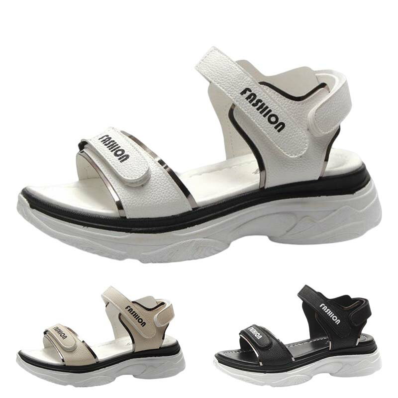 厚底サンダル スポーツサンダル レディース スニーカーサンダル 歩きやすい 痛くない PU 柔らかいクッ..