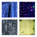 LEDイルミネーションライト 3m*3m304球 ローボルトイルミネーション カーテンライト インテリアライト クリスマス 飾り 防水 屋外対応 8つ点灯パター...