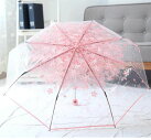 傘 レディース傘 晴雨兼用傘 耐風 日傘 撥 透明 軽量 可愛い ロマンチック 桜柄傘 通勤 通学 旅行 8本骨 4色選択可