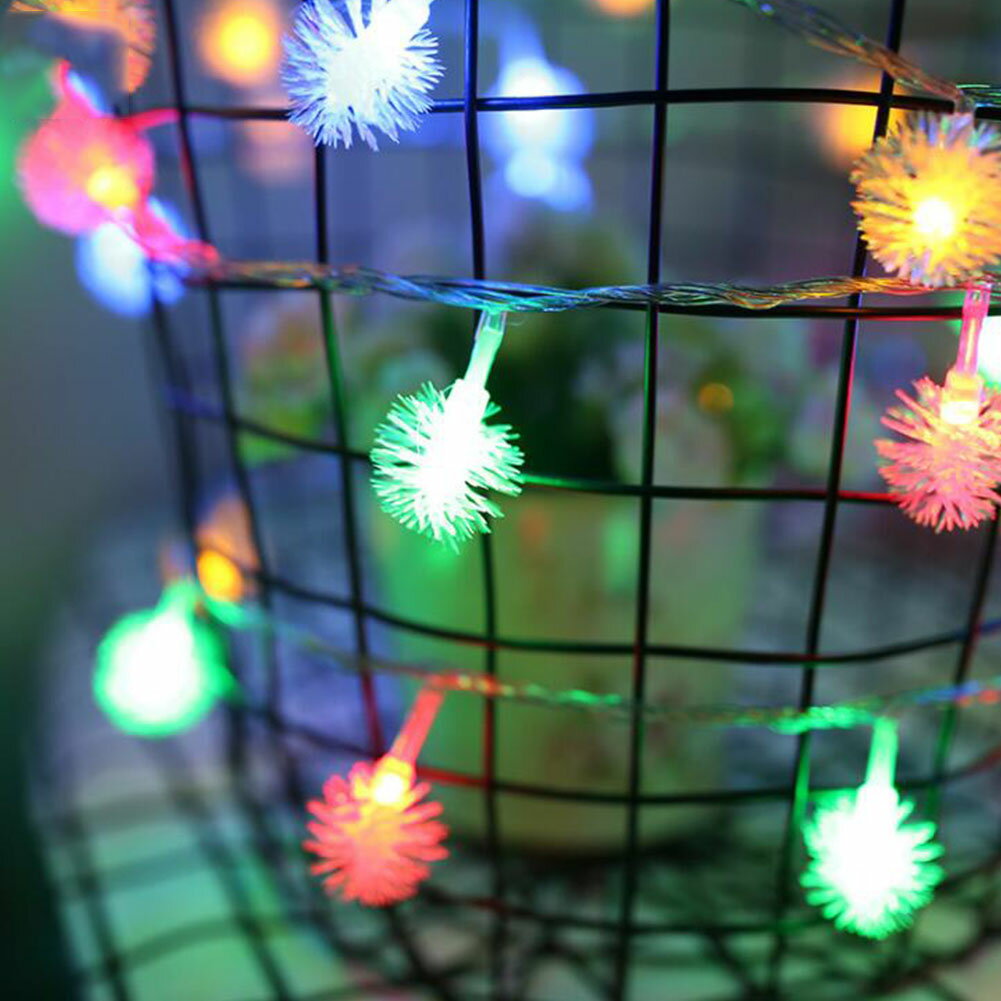 LEDイルミネーションライト 50球5m 電池式 インテリアライト ストリングライト クリスマス 飾り 防水 屋外対応 8つ点灯パターン