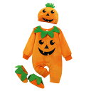 ハロウィン コスプレ服 コスチューム かぼちゃ衣装 長袖 赤ちゃん ベビー 子供 仮装 小悪魔 着ぐるみ 万聖節 可愛い 温かい 暖か