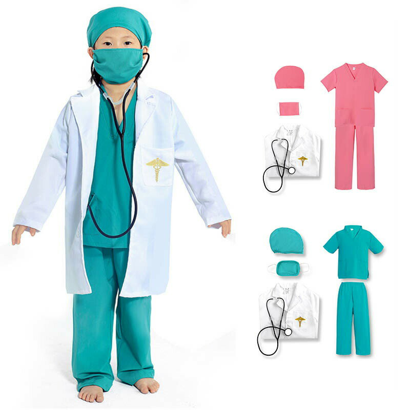 子供 お医者さんセット 医者 お医者さんごっこ コスプレ衣装 コスプレ 可愛い 聴診器 ごっこ遊び キッズ おもちゃ 6点セット ハロウィン 仮装