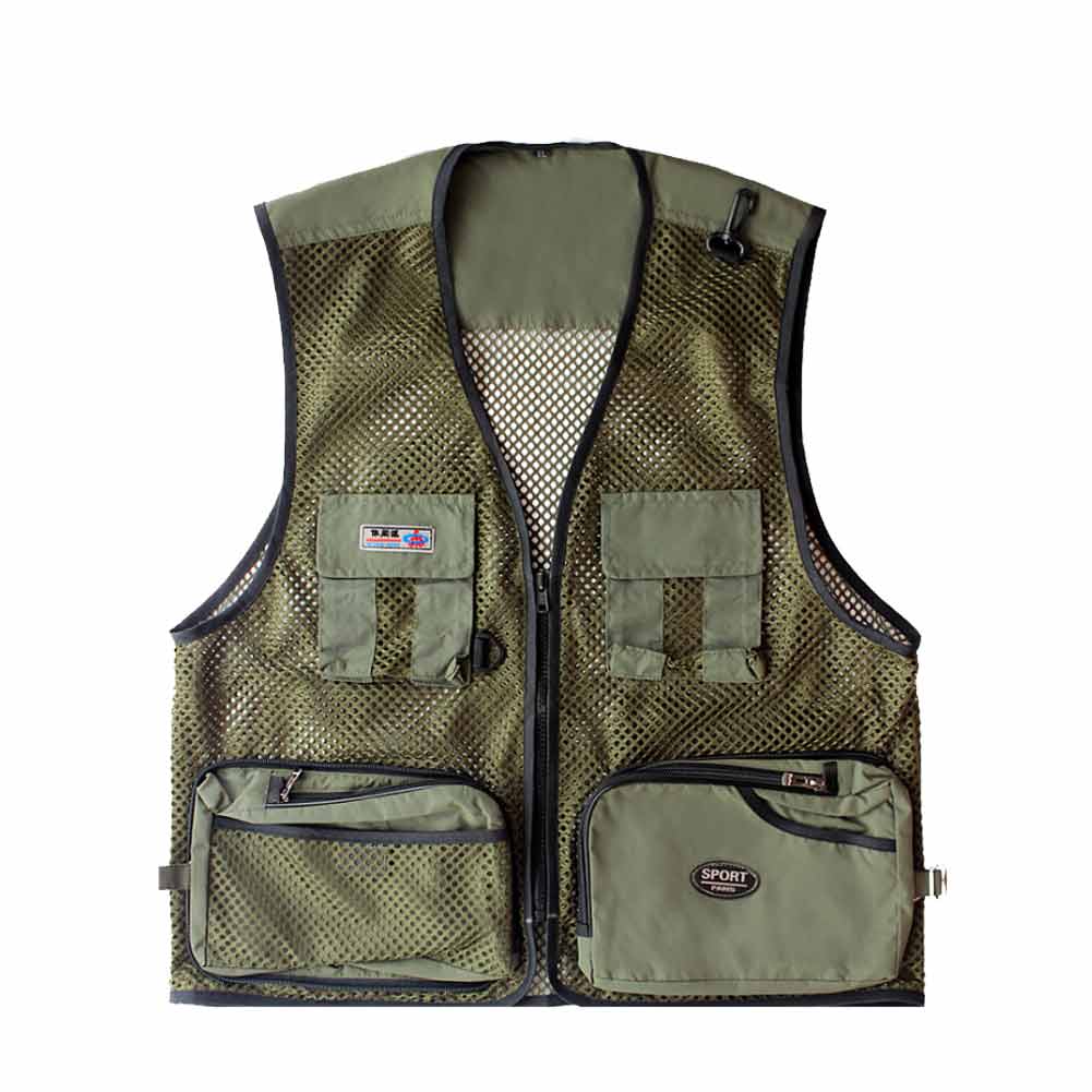 カメラマンベストフィッシングベストアウトドアメッシュ多機能お釣り登山服大きいサイズミリタリー撮影用