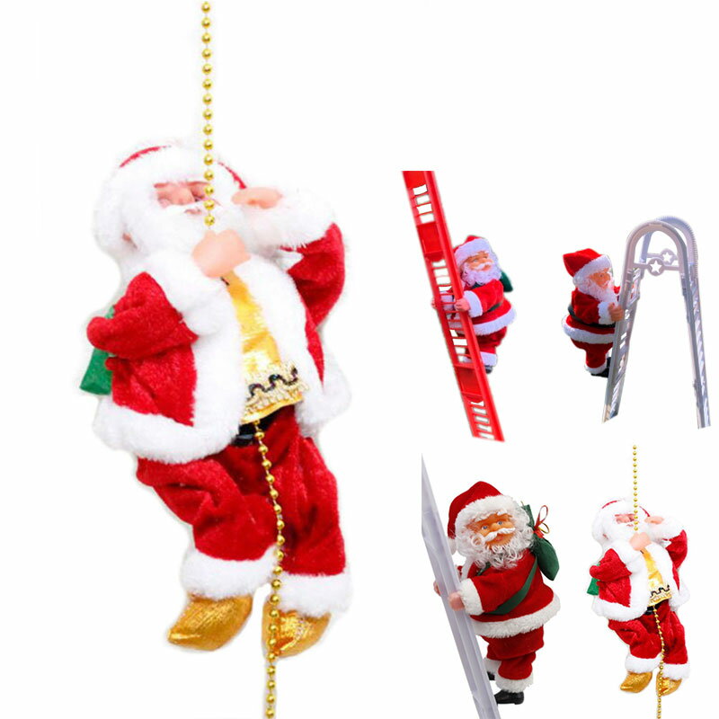 サンタはしご クリスマスツリー飾り サンタクロース人形 クリスマスパーティー吊り装飾用