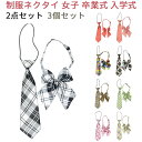 制服リボン 制服 リボン りぼん 制服りぼん スクールリボン 制服ネクタイ 2点セット 女子 高校生 簡単 学生服 卒業式 入学式 発表会 学園祭 コスプレ チェック レディース ハロウィン コスプレ プレゼント ギフト 3個セット