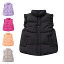 キッズ ダウンベスト ガールズ パファーベスト 女の子 チョッキ 袖なし 中綿入り 秋冬 子供服 軽量 保温 防寒 防風 撥水