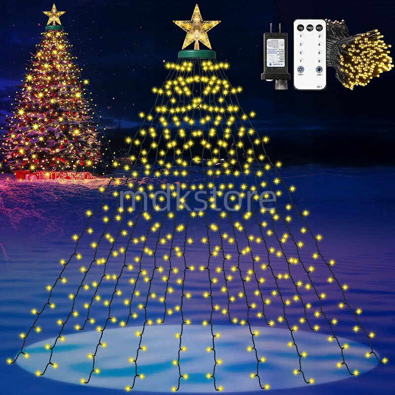 LED イルミネーションライト 屋外 2M 400球 フェアリーライト 防水防塵加工 8モード クリスマス 飾りライト クリスマスツリー 電飾 led おしゃれ クリスマス/パーティー/アウトドア/誕生日/学園祭/お祭り/家庭用飾り ライト