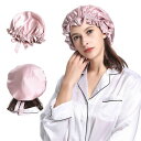 シルク ナイトキャップ シルク 天然 シルク100% シルクキャップ ヘアキャップ 美髪 ロングヘア お休みキャップ 就寝用 産後用 ヘッドウェア サイズ調整 ...