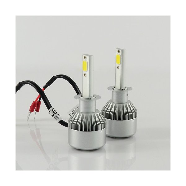 LEDヘッドライト※H1 タイプ フォグランプにも対応 DC12V 車用 72W (36W x2) 7600LM (3800LM x2) 6000k 2本セット 1年保証