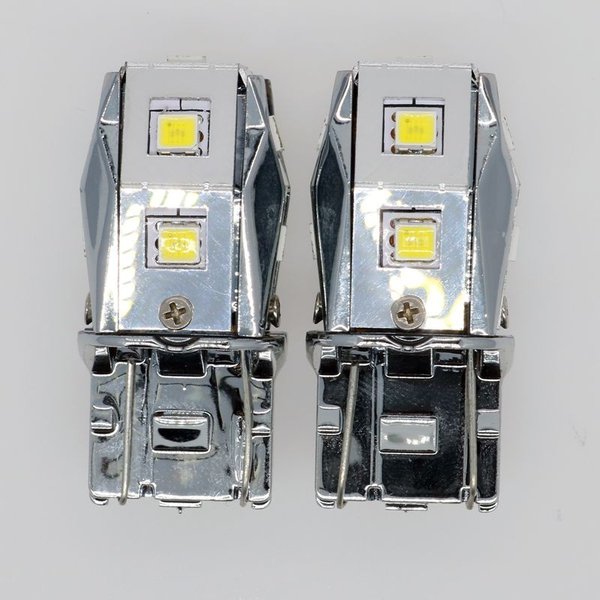 樂天商城 - 【メール便で送料無料】12V/24V兼用純正サイズ45W T20 LEDダブル2個セット レッド