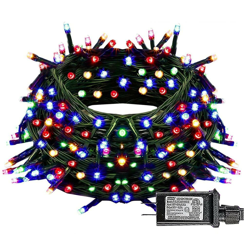 LED イルミネーション コンセント式13M/23M/33M 連結可クリスマスライト 点灯パターン多数8モード点滅切替　シャンパンゴールド /ホワイト /ブルー /マルチカラー360度発光 防水防滴仕様ストレートライト 間接照明 デコレーションライト　パーティ イベント