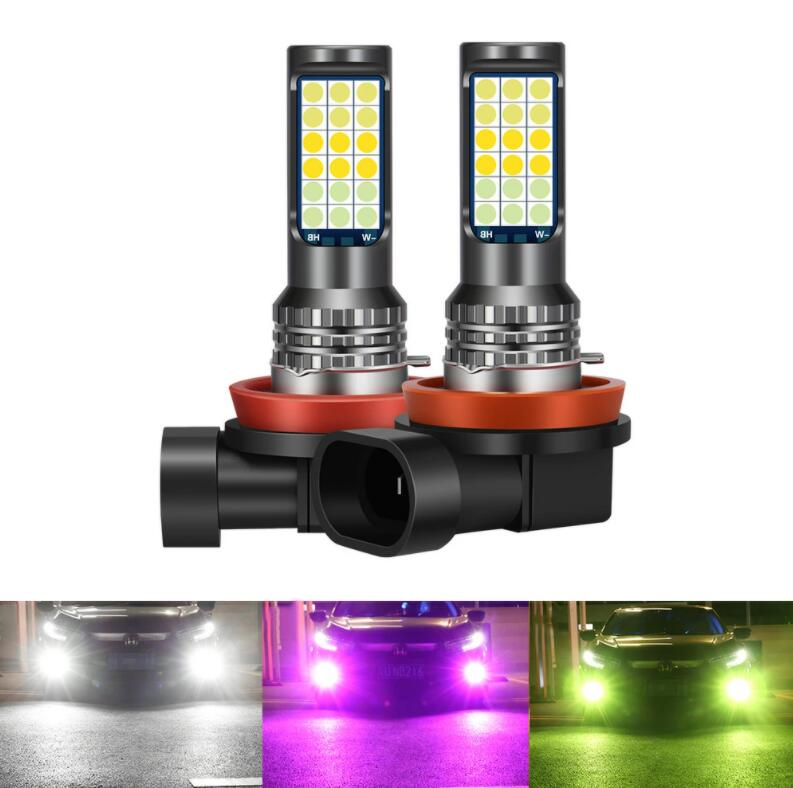 フォグランプ H8 H11 H16 HB3 HB4 H7 H3 LED フォグ ホワイト パープル レモンイエロー 3色 LEDバルブ ..