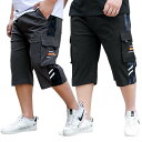 メンズ 大きいサイズ パンツ ハーフパンツ パンツ カーゴパンツ 短パン ひざ下 太め ゆったり 春 夏 5分丈 イージーパンツ 夏用 夏服 夏物