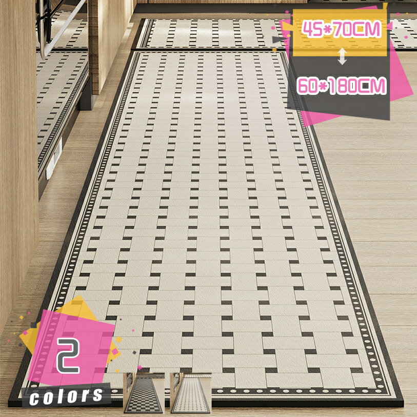 キッチンマット 北欧 大判 おしゃれ 滑り止め 吸水 速乾 ロング シンプル 台所マット 防ダニ 厚手 高級 拭ける PVC キッチン マット 花柄 撥水 防水 柔らかい 床保護マット 保護シート 滑り止め付き 玄関マット 洗濯不要 PVCマット mdnat