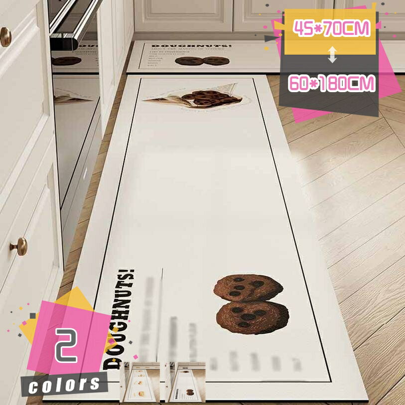 1000円OFFクーポン キッチンマット 洗える 滑り止め 大人カワイイ 北欧 スタイル オリジナル ...