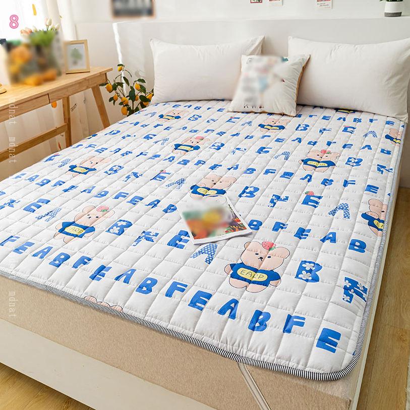 1000円OFFクーポン 厚手 キルティング 綿 敷きパッド ダブル セミダブル しじら織り 肌触りよい 夏用 ベッドパッド べっどぱっど 吸汗通気 すべすべ 毛玉なし お昼寝 お手入れ簡単 冷え対策 快適 敷パッド 快適敷きパッド チェック柄 mdnat [2]