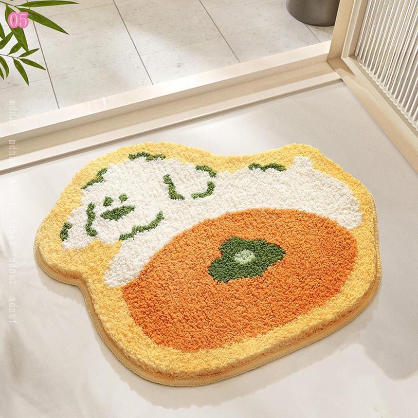 TandMの800円OFFクーポン お風呂マット 赤ちゃん キャラクター リーフ 柄 足拭きマット 洗える 速乾 バス マット 滑り止め 丸洗い 防臭 防カビ 浴室足ふきマット 室内 おしゃれ 湯上がりマット ドア 洗面所 厚い バス用品 ミニマット 玄関 台所 トイレ mdnat｜アングル3