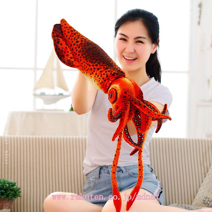 イカ だきまくら 添い寝 抱き枕 可愛い タコ 動物 面白い 海洋生物 ふわふわ 洗え...