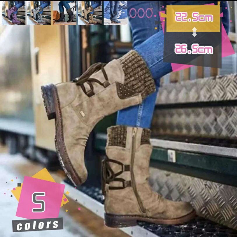 1000円OFFクーポン ーツ レディース 歩きやすい ブーツハイヒール通気性ファッションレディースジッパーシューズチャンキー レディース ブーツミドルブーツ ...