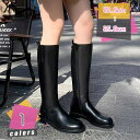 1000円OFFクーポン ロングブーツ ジョッキーブーツ 女性 膝丈 大人 秋冬用 レトロ風 高筒ブーツ 無地 疲れにくい ビジネス 超軽量 防水 防滑 文化祭...