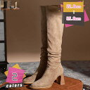 1000円OFFクーポン レディース ニーハイブーツ ローヒール 6cm ロング ブーツ 高筒ブーツ エンジニアブーツ 歩きやすい シンプル 通学 通勤 カジュ...
