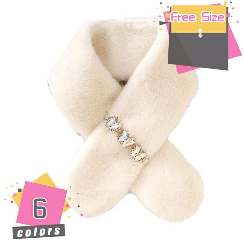 ファー マフラー レディース エコファー ふわふわ ファーマフラー 毛皮 マフラー ファー 冬 厚手 暖かい ファー小物 差し込み 無地 シンプル モコモコ ふわふわ 暖かい かわいい 防寒 秋 冬 洗える 結婚式 クリスマス プレゼント mdnat