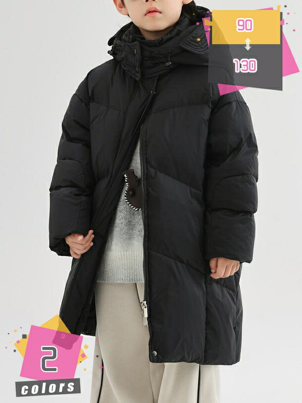 楽天TandM1000円OFFクーポン ダウンコート キッズ 子供服 女の子 男の子 ダウンジャケット 厚手 フェイクファー ダウンコート ロング 通学 キッズ服 防寒 秋冬 ジュニア アウター 通園 アウトドア キッズ 防寒 保温 90cm-130cm お出かけ mdnat