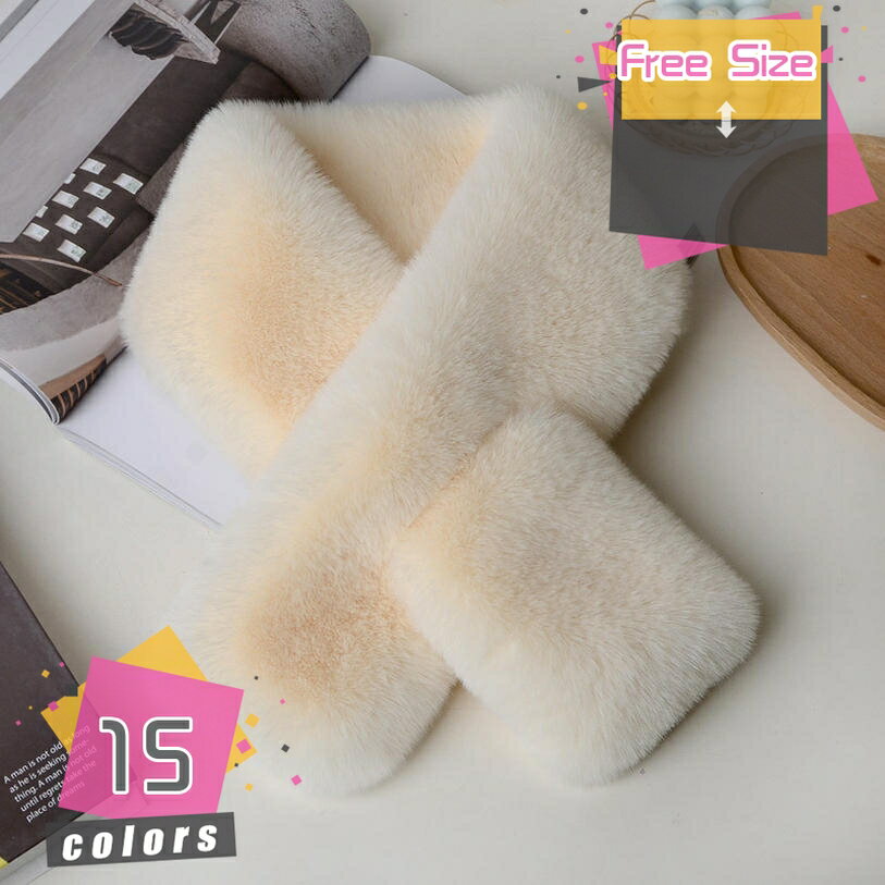 777円OFFクーポン ファーマフラー ティペット レディース 小さい マフラー ファー エコファー フェイクファー ネックウォーマー 差し込み 無地 シンプル モコモコ ふわふわ ぼんぼん 暖かい ソフトタッチ かわいい 秋 冬 秋冬 女性 mdnat