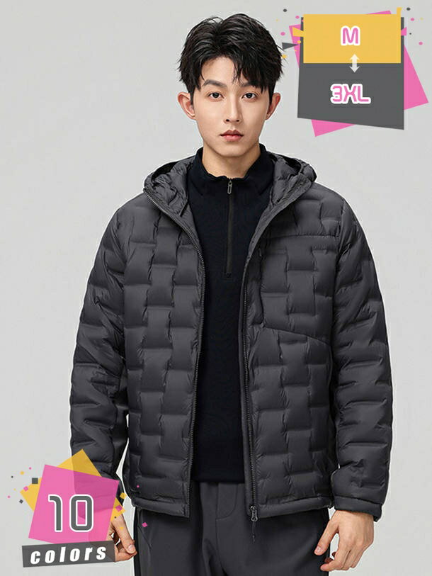 冬服 メンズ 防寒 コート 中綿 フード付き ジッパー ジャケット 大きいサイズ ゆったり 厚手 防風 ダウンジャケット シンプル 暖かい 男女兼用 アウター 長袖 紳士用 かっこいい ジップアップ あったか 30代 40代 mdnat