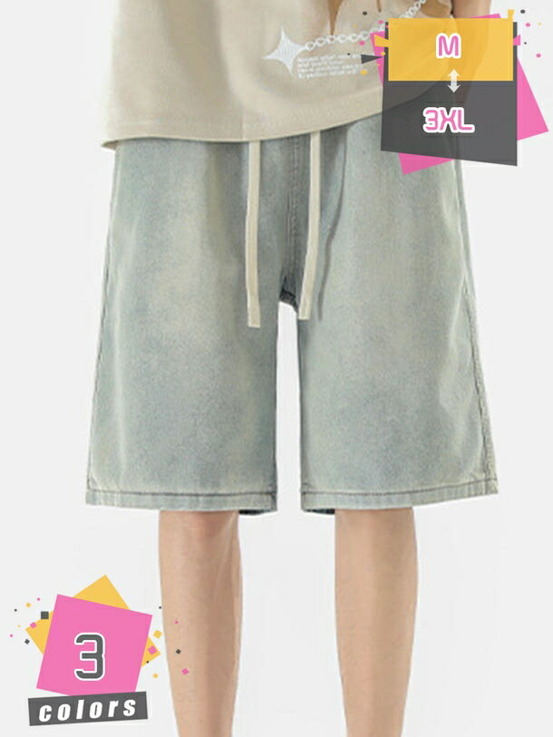 Rakuten - 500円OFFクーポン ショーツ デニム ショートパンツ ハーフパンツ ジーンズ デニム メンズ 半ズボン 男性 紳士 ゆったり カジュアル mdnat