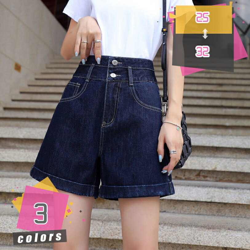 Other - ショートパンツ レディース ハイウエスト デニム ショートパンツ ロールアップ パンツ 短パン レディース ショートパンツ デニム 夏涼しさ レディース 女性 ジーンズ ショットパンツ 美脚 脚長 美尻 短パン mdnat